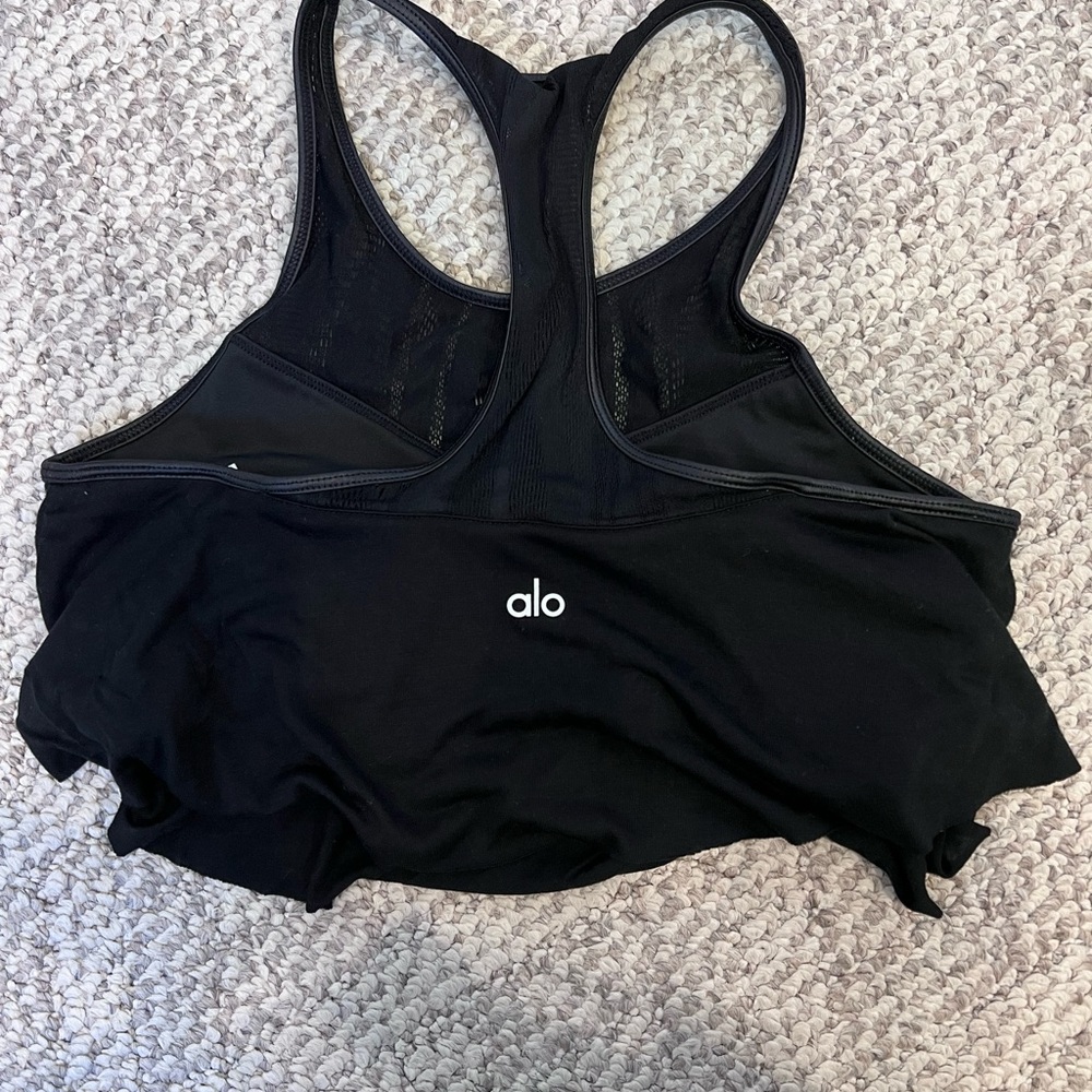 Alo Yoga Cropped Top Sports Bra Flowy Workout Top
